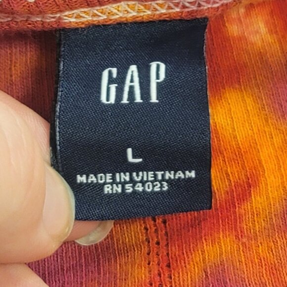 Gap Womens Y2K Babydoll Tie Dye Cami Size L Bow Preppy Contrast Stitching 90S - Picture 4 of 12